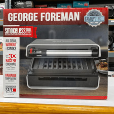 Usado, George Foreman 4-6 Porções Sem Fumaça Selecione uma Grelha de Contato Temp - RECONDICIONADO comprar usado  Enviando para Brazil