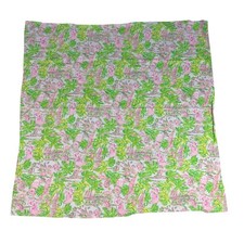 Toalha de mesa infantil vintage Lilly Pulitzer Pottery Barn rosa verde flamingo girafa 47"" comprar usado  Enviando para Brazil