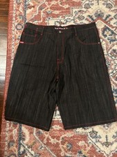 Shorts jeans masculino 5ive Jungle Co tamanho 46 jeans bordado vintage folgado Nova York comprar usado  Enviando para Brazil