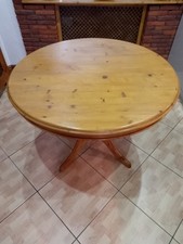 Round wooden dining for sale  HERTFORD