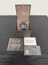Bulova relógio masculino Marine Star automático prata aço inoxidável 44 mm 98A302 comprar usado  Enviando para Brazil