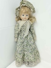 Vestido estilo prarie 18" boneca de porcelana bisque alemã cabelo loiro olhos azuis comprar usado  Enviando para Brazil