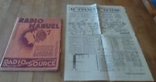 RARE - RADIO MANUEL 1937 - USAGE AMATEURS RADIOELECTRICIENS - RADIO SOURCE comprar usado  Enviando para Brazil