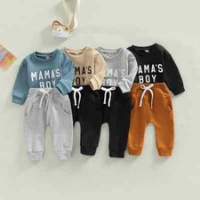Roupas casuais manga longa letras bebê recém-nascido bebê menino conjuntos 0-3 anos comprar usado  Enviando para Brazil