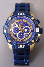 INVICTA Pro Diver masculino 52mm aço inoxidável ouro azul + mostrador dourado VD53 quartzo 40261, usado comprar usado  Enviando para Brazil