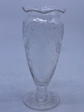Floral etched clear for sale  Leominster