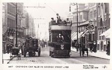 Cartão postal foto reprodução Croydon Tram Car 22 George Street 1902 Pamlin M417 comprar usado  Enviando para Brazil