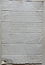 1639 Lettre  gaspard de coligny marechal de France au marquis de la Ferté comprar usado  Enviando para Brazil