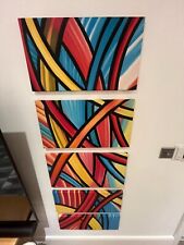 Piece abstract wall for sale  HODDESDON