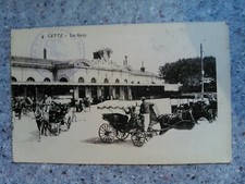 Cpa gare charrette d'occasion Cpa gare charrette d'occasion  Aubenas