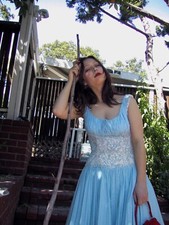 Antigo 1950s 50s CEIL CHAPMAN Azul PRATELEIRA BUSTO SOUTACHE SUN Vestido com CRINOLINA P/M comprar usado  Enviando para Brazil