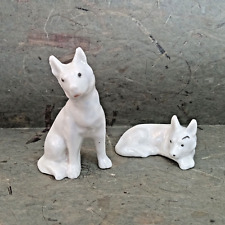 2 estatuetas de cachorro pequeno, Schafer (pastor suíço), brilho branco iridescente comprar usado  Enviando para Brazil