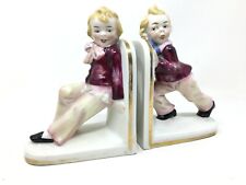 Par De Sujetalibros De Porcelana Pintada Para Niños Del Siglo XIX, usado comprar usado  Enviando para Brazil