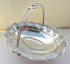 Cesta de noivas folheada a prata vitoriana alça de balanço cesta de bolo/pão comprar usado Cesta de noivas folheada a prata vitoriana alça de balanço cesta de bolo/pão comprar usado  Enviando para Brazil