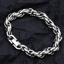 Bracelete de corrente de corda trançada de aço inoxidável feminino homem 6/8/11 mm comprar usado  Enviando para Brazil