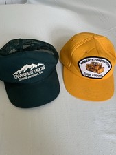 Conjunto de dois chapéus de caminhoneiro de construção vintage encaixe tamanho único serve para todos, usado comprar usado  Enviando para Brazil