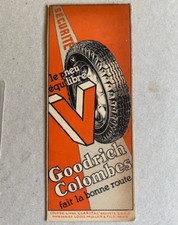 Publicité cartonné ( marque page / couvre-livre ) Pneus Goodrich-Colombes, usado comprar usado  Enviando para Brazil