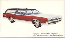 Usado, Cartão postal publicitário Mercury Marquis Station Wagon 1970 MERLIN MOTORS Camden NJ comprar usado  Enviando para Brazil