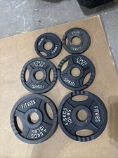 PESOS OLÍMPICOS 2,5 LB - 5 LB - 10 LB PLACAS DE TROCA PADRÃO 35 LB TOTAL, usado comprar usado  Enviando para Brazil