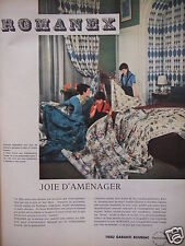 Publicité 1960 romanex d'occasion  Longueil-Sainte-Marie