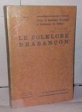 Folklore brabançon. tome d'occasion Folklore brabançon. tome d'occasion  Bazouges-la-Pérouse