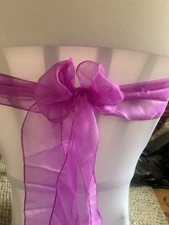 Purple organza sashes for sale  COLCHESTER