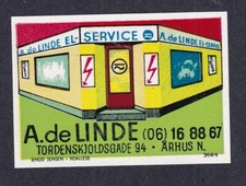 Selo pôster Dinamarca LINDE ELECTRICIAN ÅRHUS, usado comprar usado  Enviando para Brazil