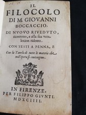 1594 boccaccio giovanni. usato  Roma