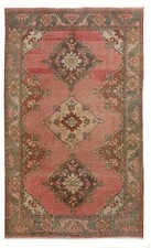 Tapete Oushak Vintage 3,4x5,7 Pés, Cores Terrosas Macias, Tapete de Lã, Revestimento de Piso comprar usado  Enviando para Brazil