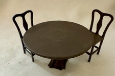 Mesa e 2 cadeiras vintage para sala de jantar TOOTSIETOY móveis para casa de bonecas comprar usado  Enviando para Brazil