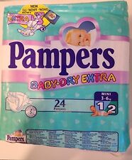 Usado, Raro IMPORTADO Pampers BABY-DRY EXTRA 24PK TAM-1/2 comprar usado  Enviando para Brazil