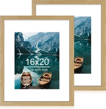 Conjunto de 2 molduras de madeira de carvalho natural 16x20 com plexiglass, parede #R031 comprar usado  Enviando para Brazil