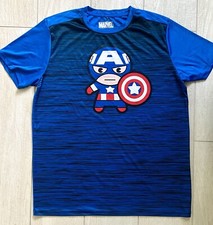 Camiseta Infantil Capitã América Marvel Tamanho Adulto XL Cor Azul Manga Curta comprar usado  Enviando para Brazil