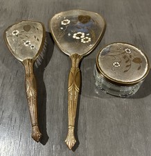 Conjunto de vaidade vintage de pincel, espelho e louça comprar usado  Enviando para Brazil