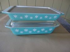 Pyrex snowflake turquoise for sale  Lewiston