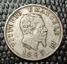 Italie lire 1863 d'occasion  Saint-Pantaléon-de-Larche