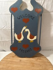 Usado, Placa de boas-vindas de ganso de madeira Cottage Core 16x8,5 comprar usado Usado, Placa de boas-vindas de ganso de madeira Cottage Core 16x8,5 comprar usado  Enviando para Brazil