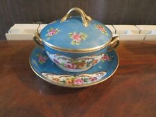 pot couvert ou bol à boillon en porcelaine de limoges décor de fleur  comprar usado  Enviando para Brazil
