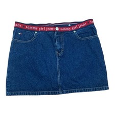 Saia jeans feminina anos 90 Tommy Girl tamanho 32 júnior 11 logotipo vintage Hilfiger comprar usado  Enviando para Brazil