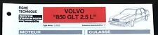 Fiche technique automobile d'occasion Fiche technique automobile d'occasion  Saint-Omer