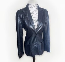 RZADKA Istante Gianni Versace Vintage Czarna skórzana marynarka z certyfikatem na sprzedaż  Wysyłka do Poland