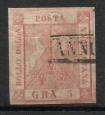 1858 napoli n.8 usato  Solza