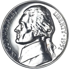 1951 jefferson nickel for sale  Athens