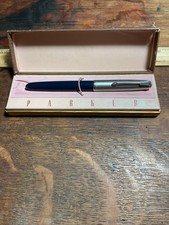 Caneta-tinteiro vintage Parker 51 código de data 5.1 azul escuro com caixa comprar usado  Enviando para Brazil