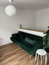 Dunkelgrüne samt schlafcouch gebraucht kaufen  München
