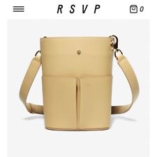 Bolsa tiracolo RSVP Paris Low Five couro de bezerro areia lisa NOVA sem etiqueta, usado comprar usado  Enviando para Brazil