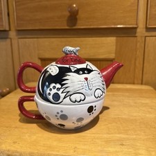 Cat teapot cup for sale  FAREHAM