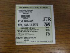 1975 ticket england for sale  BIRMINGHAM