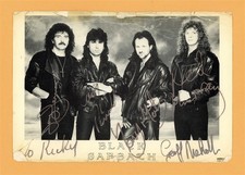 Foto 8x10 do Black Sabbath 1990 Tyr Tour assinada pela banda comprar usado  Enviando para Brazil