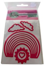Juego de troqueles arco iris rosa y principal nubes sol cielo fabricación de tarjetas manualidades álbumes de recortes segunda mano  Embacar hacia Mexico